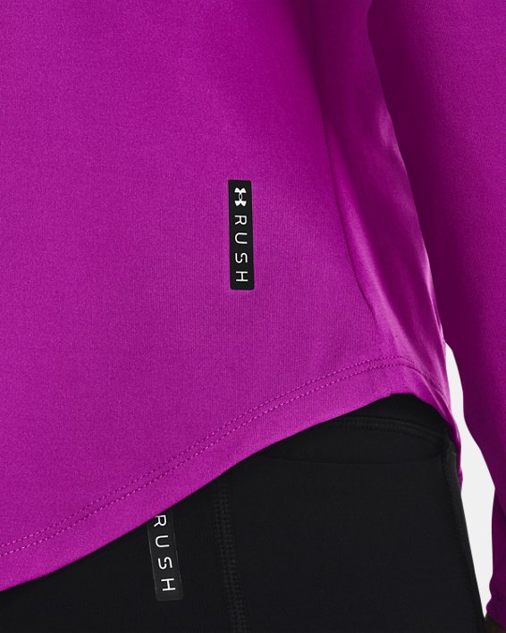 Women's UA RUSH™ Long Sleeve, Purple, pdpMainDesktop image number 4